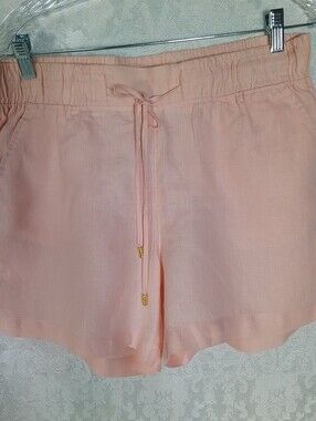 Ellen Tracy Company champagne 100% linen shorts